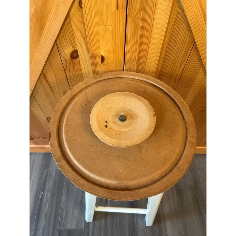 Vintage Lazy Susan California pottery 725 chip and dip set (8762)￼